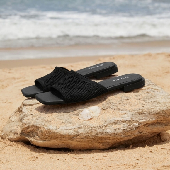 Vivaia Wide Band Slide Sandals (Marianna) - Picture 1 of 8